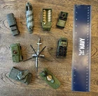 9 Vintage Military Vehicle Lesney Matchbox Made in England Tank Helicopter Jeep