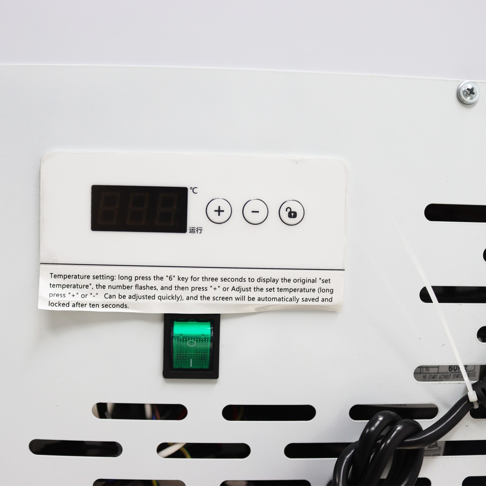 10 PAN Ice Cream Showcase Ice Cream Display Cabinet with Universal Wheels 110V