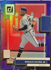 2022 Panini Donruss - Variation Ronald Acuña Jr. #121 Holo Purple Running