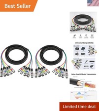 6 Channel Colored XLR Snake Cables 3 Feet - Shielded Audio Frequency Control ...