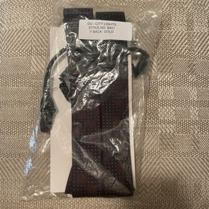 Suspenders Black Gold “city Lights” Pattern New In Packaging