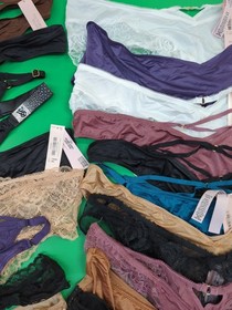 Victoria Secret Assorted Styles Thong V Panties Bundle XL Multicolor Lot Of 50