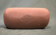 Harley Davidson Motorcycles Hard Eyeglasses Case Black Brown Felt Lined