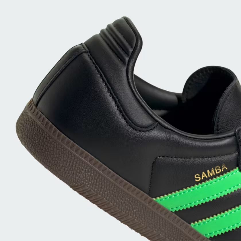 Adidas Originals Samba OG Core Black Screaming Green JR0911 Men's