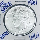 1924 SILVER PEACE DOLLAR AUTHENTIC HI GRADE U.S. MINT COIN FREE SHIPPING 6161