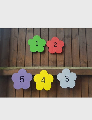 Outdoor Blumenform Garten Zahlen 1-10, Zahlenlinie, Lernressourcen,