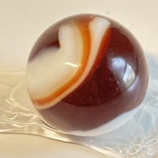 Oxblood Red glass snake corkscrew Slag Vintage marble