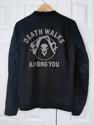Overwatch Reaper Jacket Our Universe Bomber Black Death Walks Among You Med NWOT