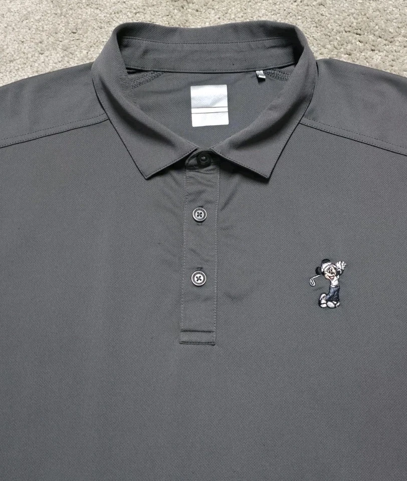 Camisa Polo Callaway X Disney Mickey Mouse Para Hombres XL Golf Performance Gris Humo Foto 4 de 4