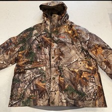 Cabelas Camo Parka Coat Youth Sz XL Realtree Puffy Heavy Hunting Outdoors 3 In 1