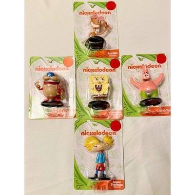 5PC Nickelodeon Figurine Set Kids OS NEW SpongeBob Patrick Arnold Ren Stimpy Lot