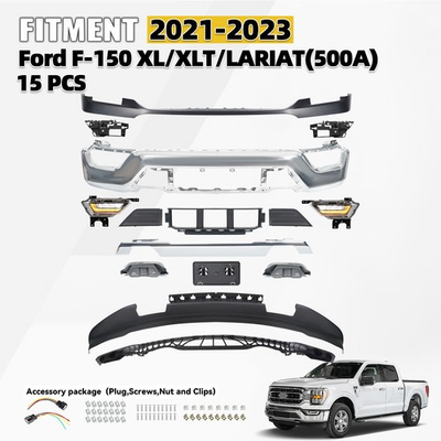 #ad #ad Front Bumper Assembly Kit w Fog Light 2021 2022 2023 Ford F 150 w Bracket 13pcs $569.99