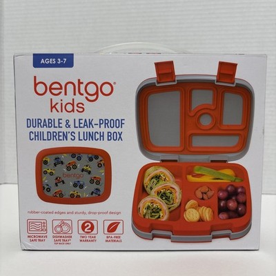 Bentgo Kids Prints Leak-Proof, 5-Compartment Bento-Style Kids Lunch Box (Trucks)