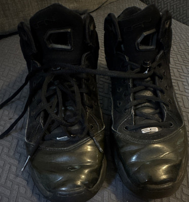 Jordan Triple Black Air Jordan B'Loyal Mid Top Leather Lace Up Sneakers