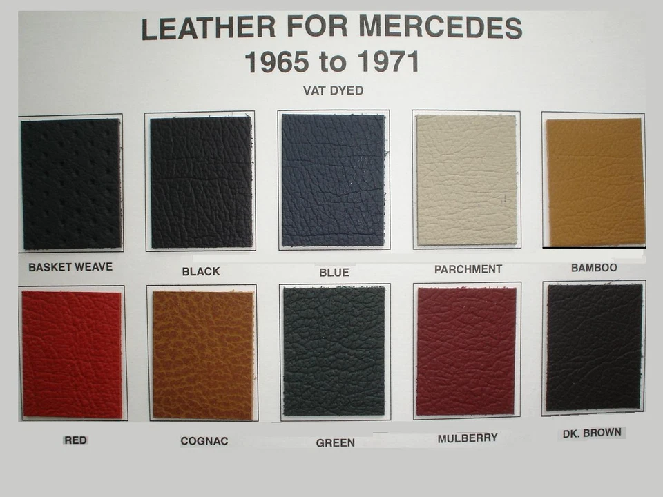 FUNDAS ASIENTO DELANTERAS MERCEDES BENZ 2 PARA W113 PAGODA 230SL 250SL 280SL CUERO Foto 4 de 4