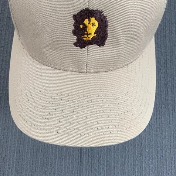 Born a Lion Baseball Hat Flexfit Fitted Cap Mens Size S/M Beige Yupoong - Image 3 of 4