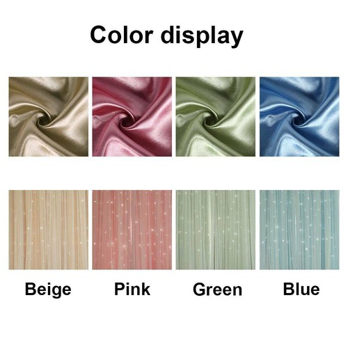 2M Star Blockout Blackout Curtains 2 Layers Eyelet Pure Fabric Room ⊇ - Picture 11 of 14
