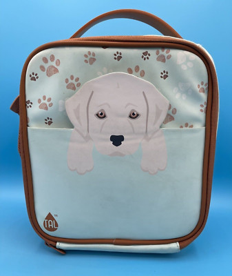 TAL Kids Lunch Bag Box Insulated Soft Sturdy Puppy Dog Pawprints Zipper