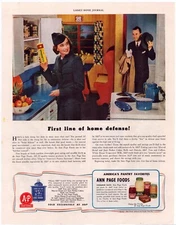Print Ad Ann Page A&P Foods 1942 Service Woman Full Page Magazine 13.5"x10.5"