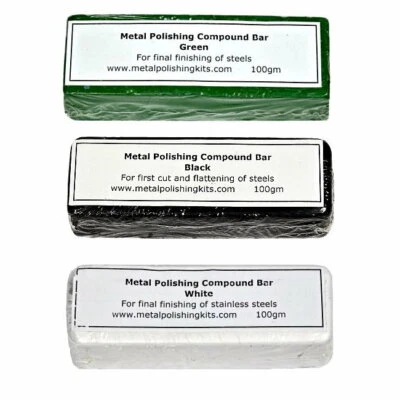 Metal Polishing Compound Bars Green White Black Steel Stainless Steel +/- 100g