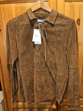 Hemdjacke aus Echtleder, Gr. L (40)