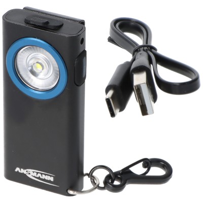 Mini-Leuchte ML400R mit 4 Leuchtfunktionen, Mini-Karabinerhaken, Clip und Magnet
