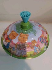 LBZ Bolz Tin Spinning Top Toy With Bunnies and Bears