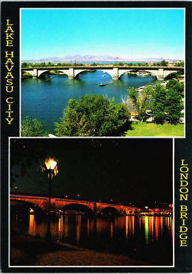 London Bridge Lake Havasu City, AZ, Arizona Postcard Night and Day