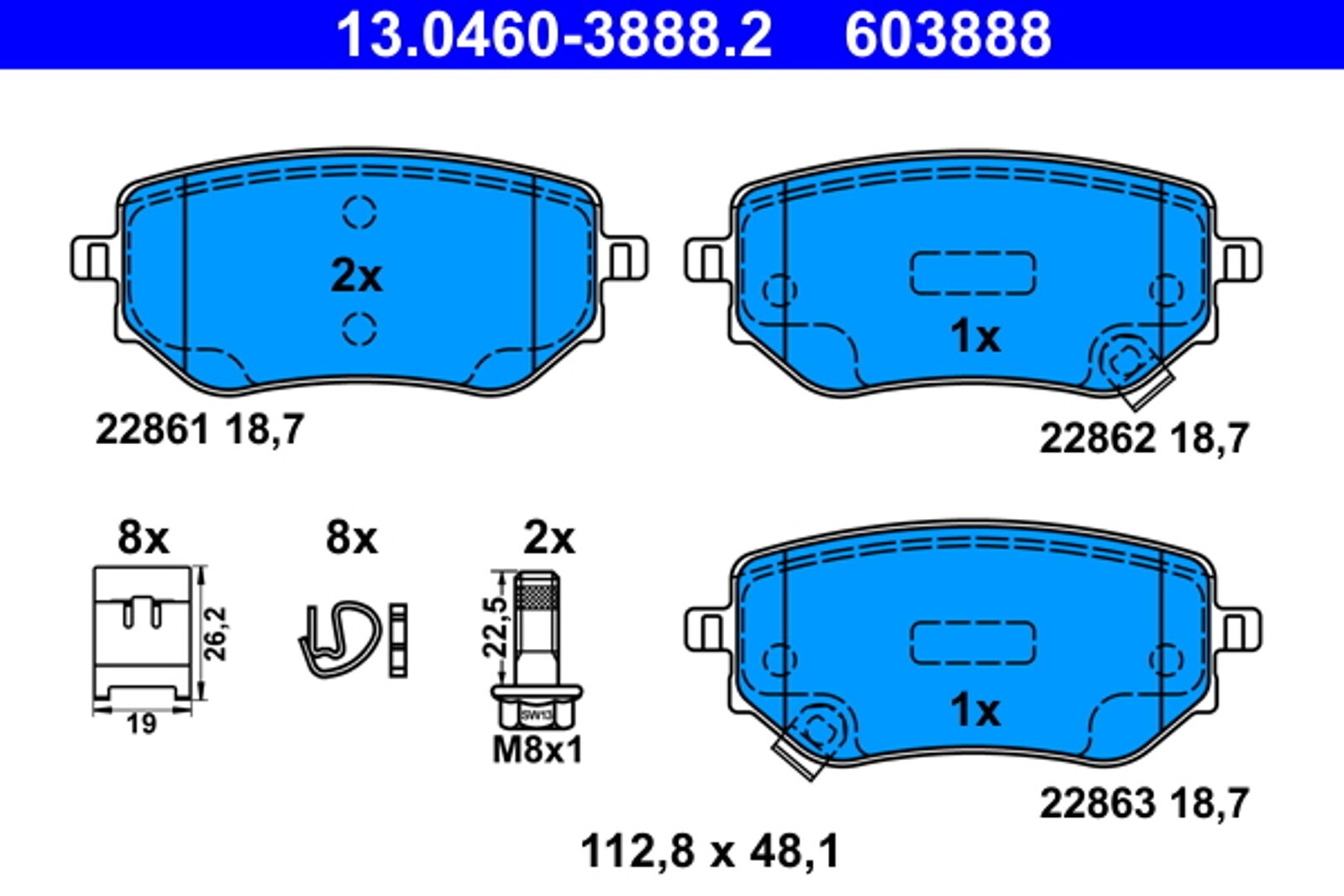 PLAQUETTES DE FREIN NISSAN T. NP300 NAVARA 2.3 DCI 4X4 19- - Picture 1 of 1