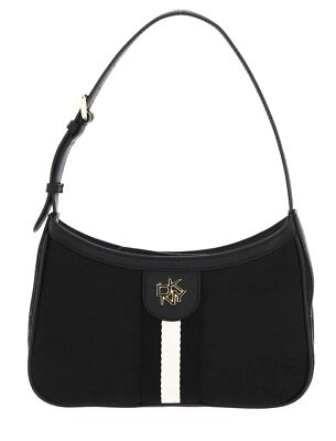 DKNY Carol Demi Shoulder Bag Schultertasche Tasche BK Logo - BK schwarz Neu