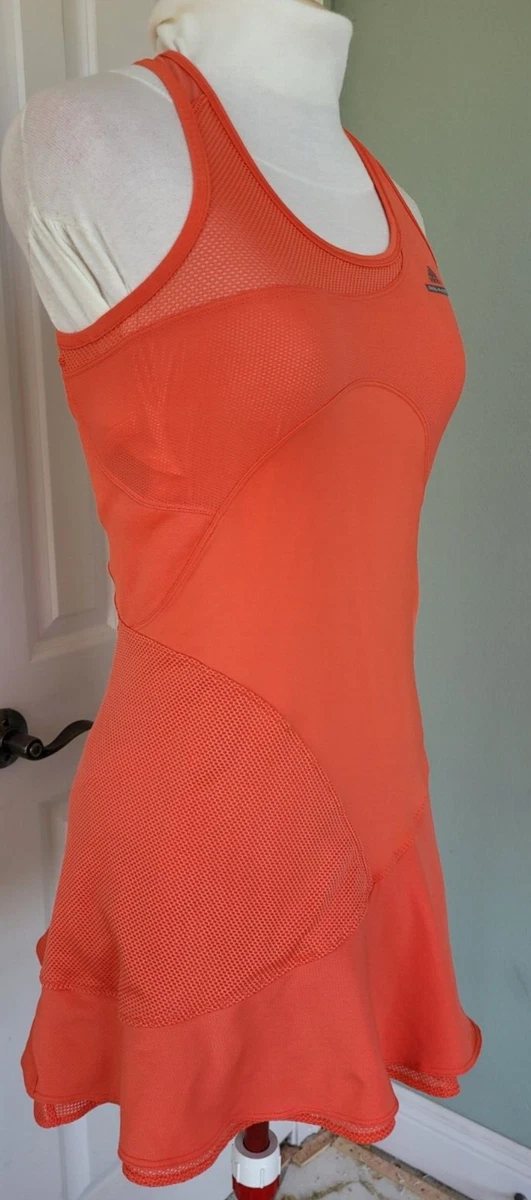ADIDAS STELLA McCARTNEY BARRICADE TENNIS DRESS PEACHY ORANGE SIZE XS
