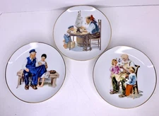 NORMAN ROCKWELL Set of 3 Museum Collection Inc 1986 Plates