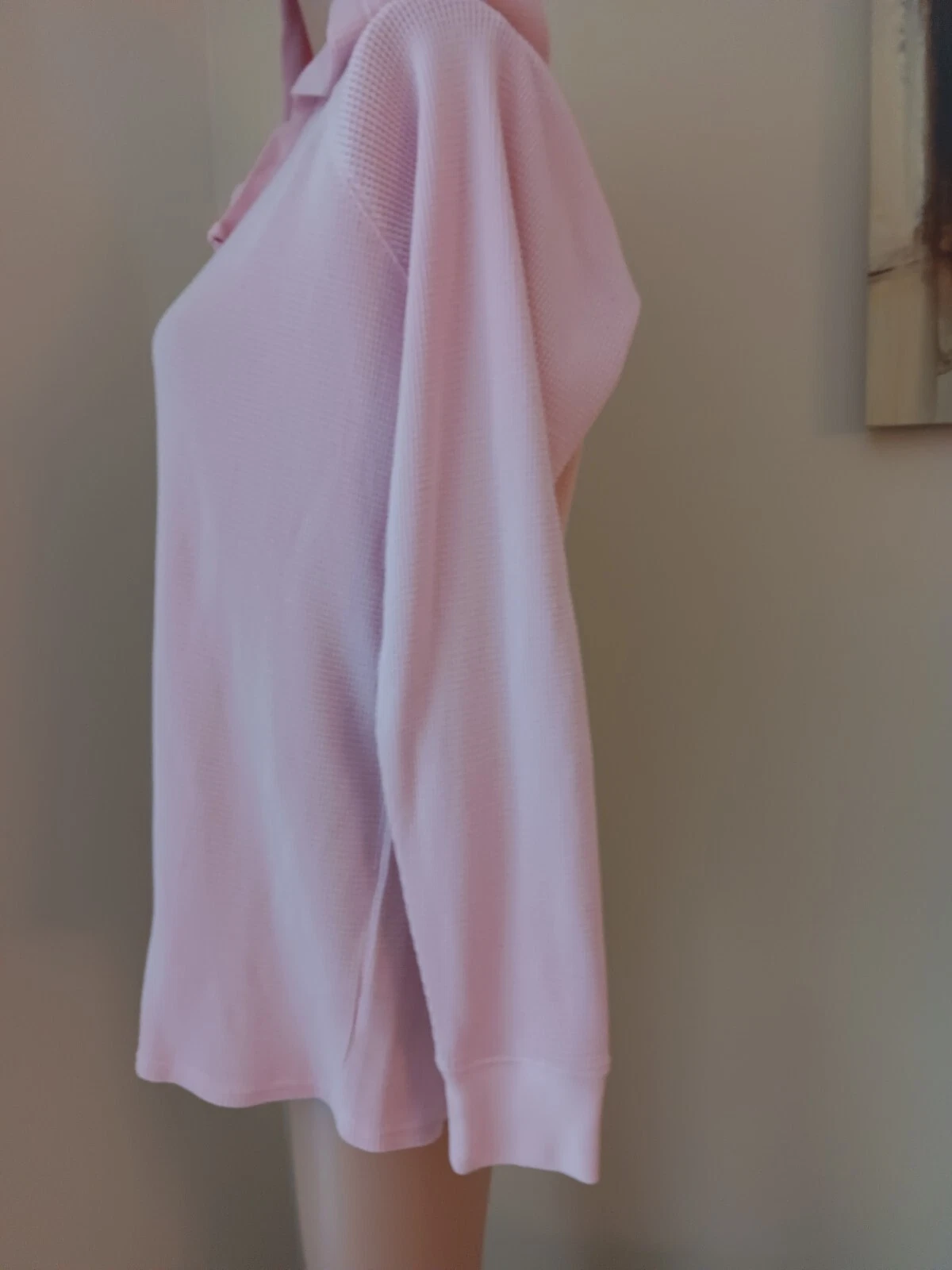 UNDERCOVER VICTORIA'S SECRET TEE SHOP Felpa con cappuccio donna rosa waffle taglia media