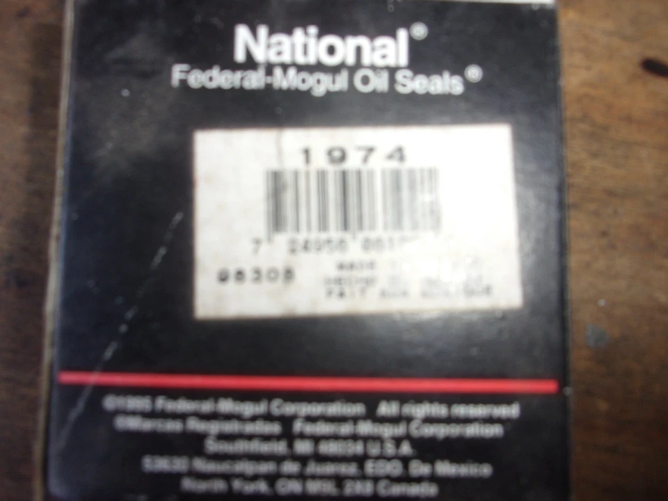 National Wheel Seal деталь No 1974 - Изображение 2 из 3