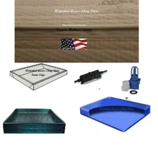 Full Size SOFTSIDE WATERBED MATTRESS w/ Bamboo Cover, Free Flow and Heater