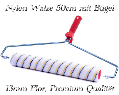 Profi Farbwalze 50cm, 13mm Flor + Bügel. Epoxyharz,Rolle,Beschichtung,Wand,Boden