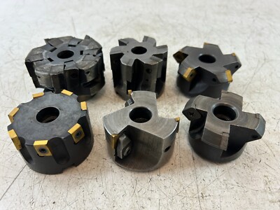 Planfräser 6 x komplett sortiert, 13/16'' Bohrung.  50 mm - 80 mm, Var Rechen & Winkel