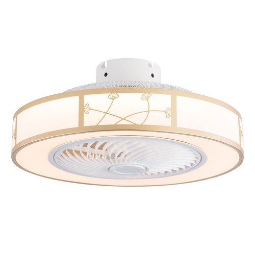 20in Caged Ceiling Fans With Light Low Profile Farmhouse Flush Mount Fandelier - Picture 17 of 21