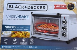 Black+Decker Crisp'nBake 6 Four à grille-pain à tranches AirFry Technologie