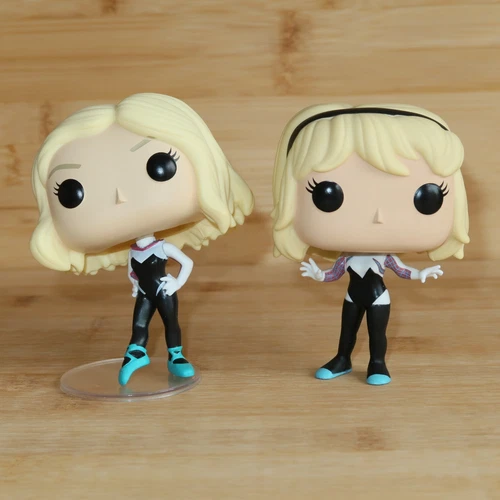Funko Pop Spider-Gwen Unmasked Bobble-Heads x 2  Female Superheroine