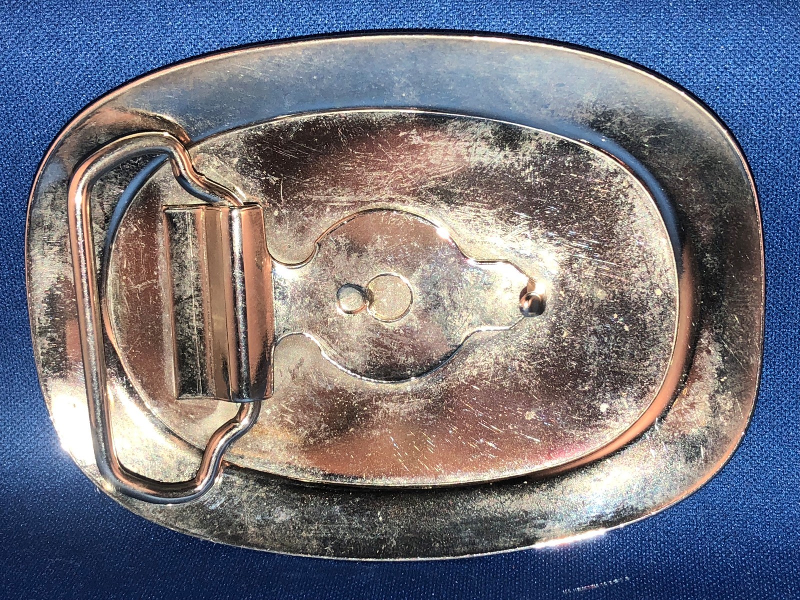 Vintage FORD silvertone rectangular/oval metal be… - image 4