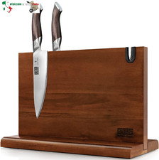Porta Coltelli da Cucina - Ceppo Portacoltelli Doppio Lato Magnetico - Ceppo col