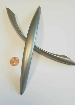4 Stück Schwinn Möbelgriff  Kunststoff Edelstahl Segmentbogen LA BA 128 mm Küche