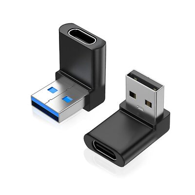 Right Angle USB C to USB 3.0 Adapter 90 Degree Type C Male to USB a 3.0 Female C