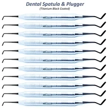 Dental Composite Filling Instruments Spatula & Plugger Titanium Black Tips