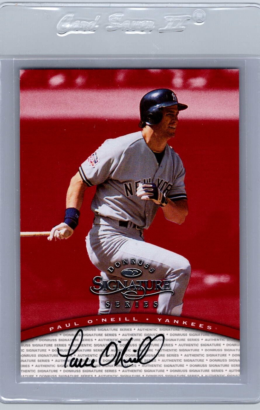 1997 Donruss Signature Series Paul O'Neill Auto Red Yankees Autograph