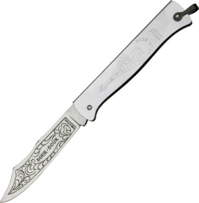Douk-Douk Folding Pocket Knife New Folder Silver 815CHGM CARBON STEEL