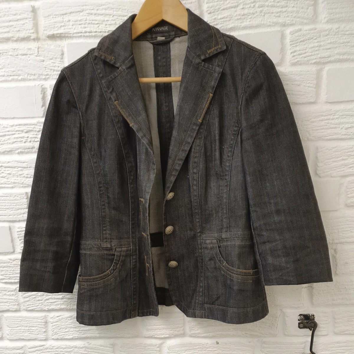 Three quarter length denim jacket 2025