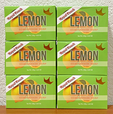 6-Pack ROYAL TOUCH LEMON COMPLEXION SOAP 4.41oz (125g) each