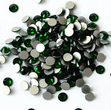Emerald Crystal Nail Art Strass Flatback Stones Non Hotfix Glue Rhinestones